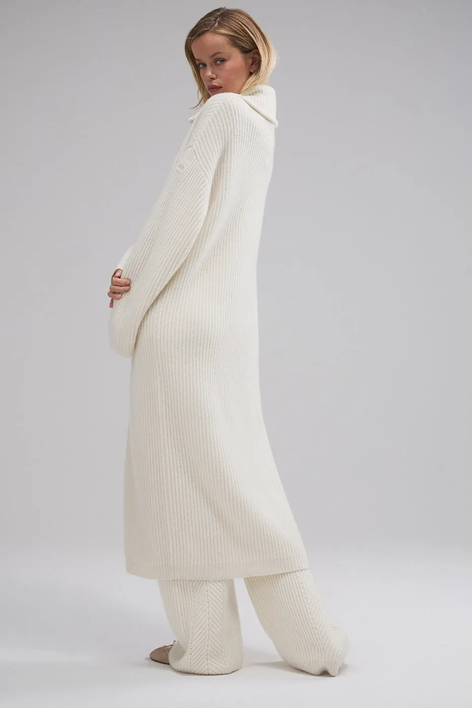 Courchevel Cashmere Long Cardigan - Ivory