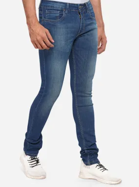 Dark Blue Washed Narrow Fit Jeans | Greenfibre