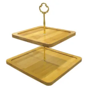 Double Layer Square Tray with Holder