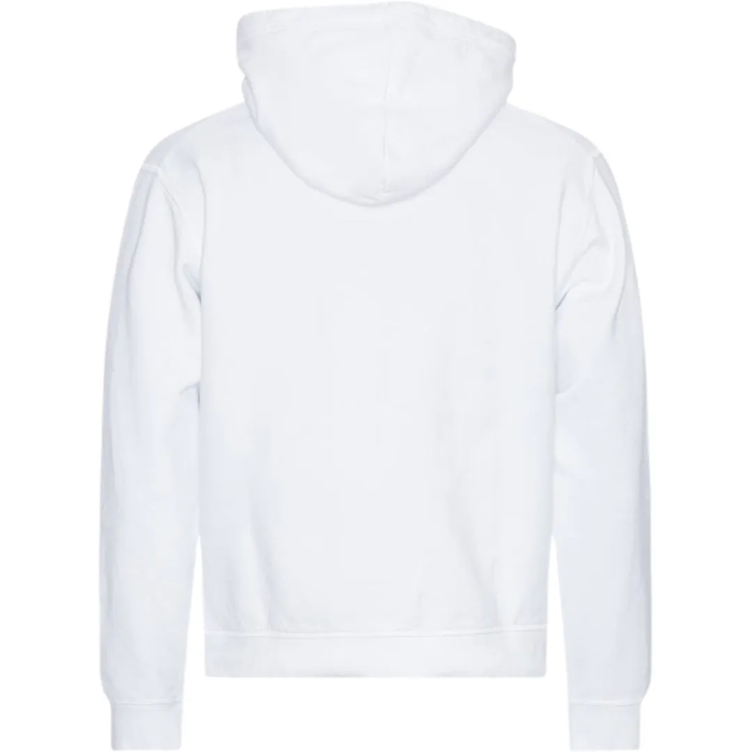 Dsquared2 Cool Fit Icon Splash Logo White Hoodie 