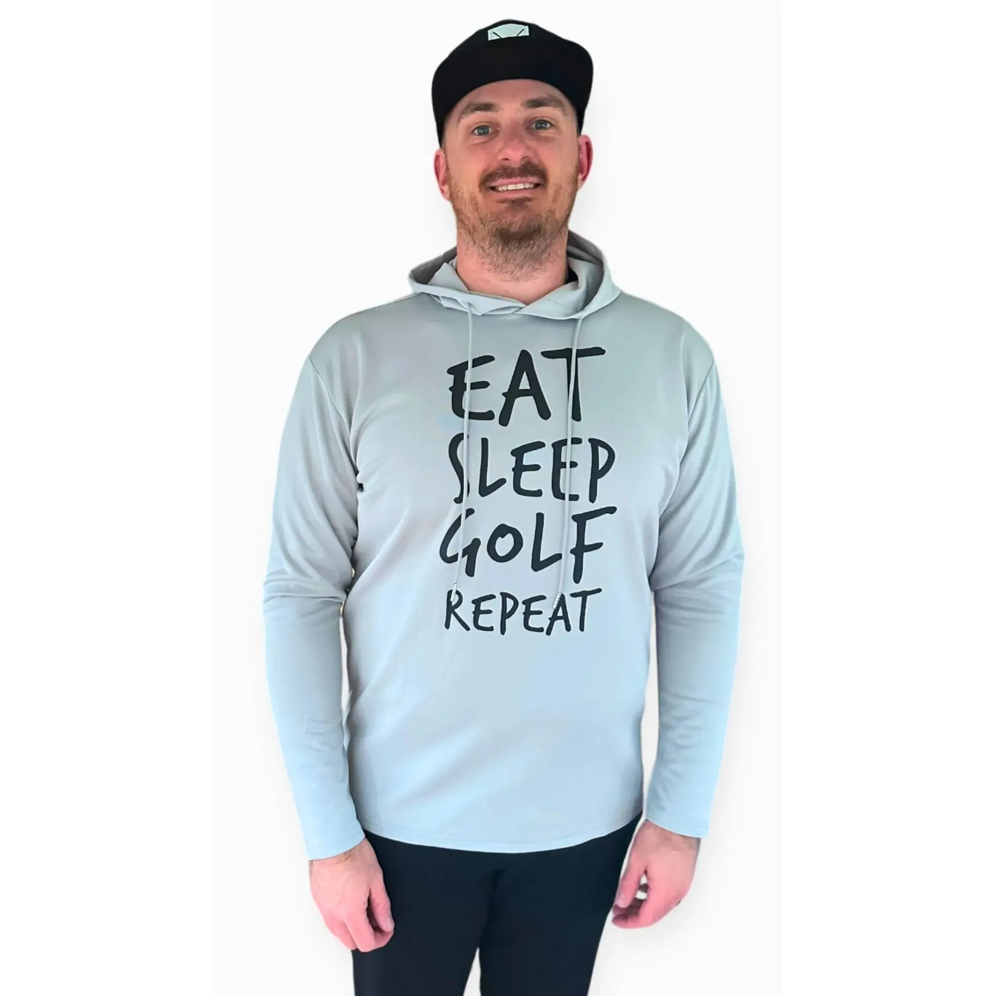 Eat Sleep Golf Repeat Lightweight Hoodie - Perfect Golf Hoodie for Style and Comfort