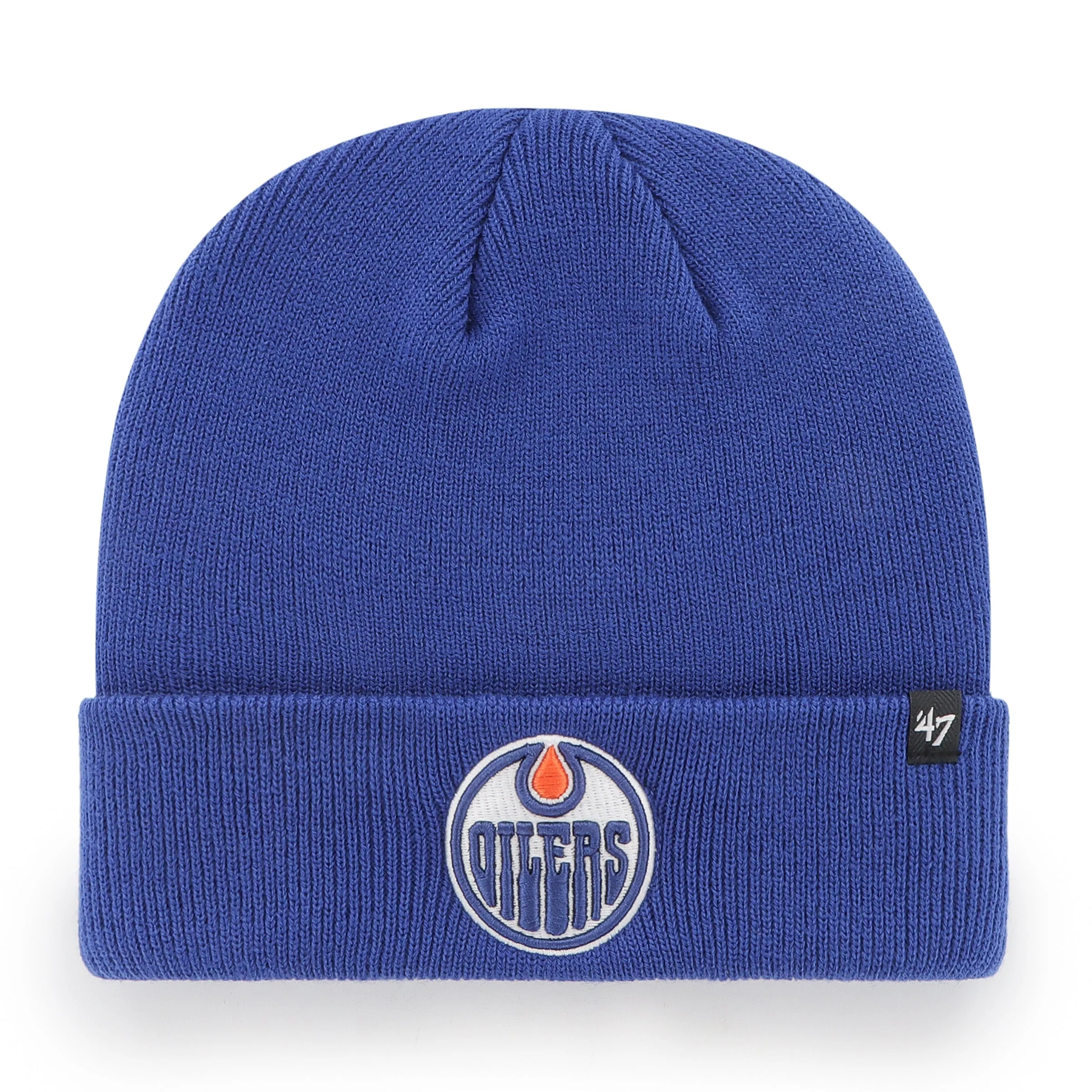 Edmonton Oilers NHL 47 Brand Men's Royal Raised Cuff Knit Hat Beanie