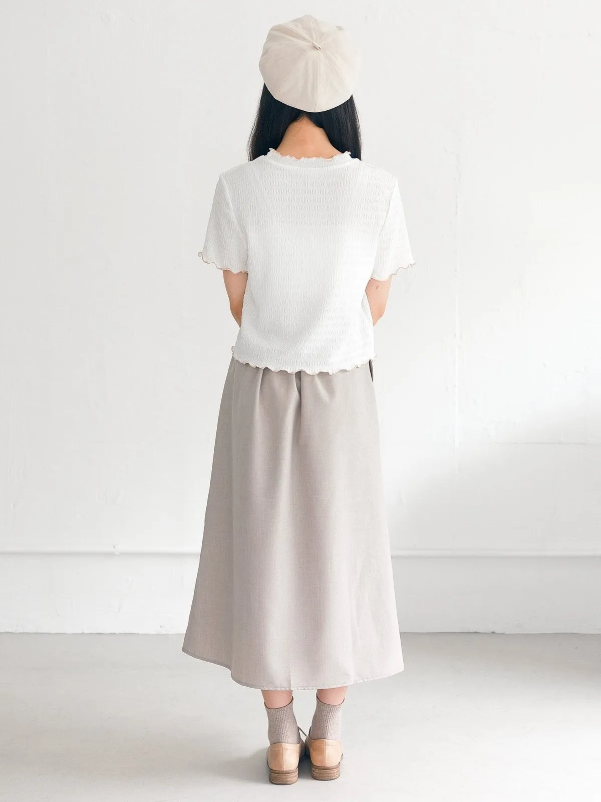 Eve Soft Wrinkle Ruffle Tee*