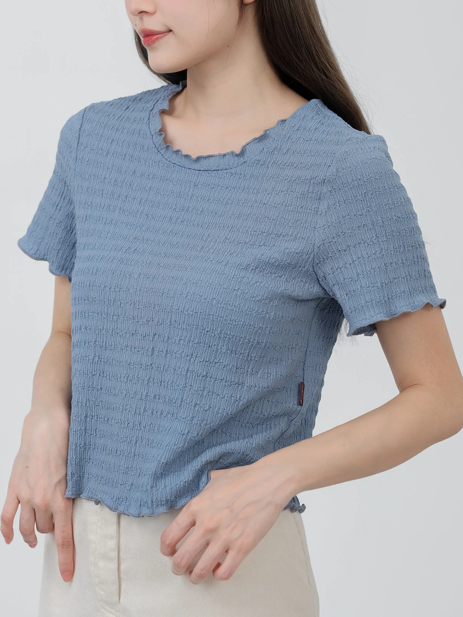 Eve Soft Wrinkle Ruffle Tee*