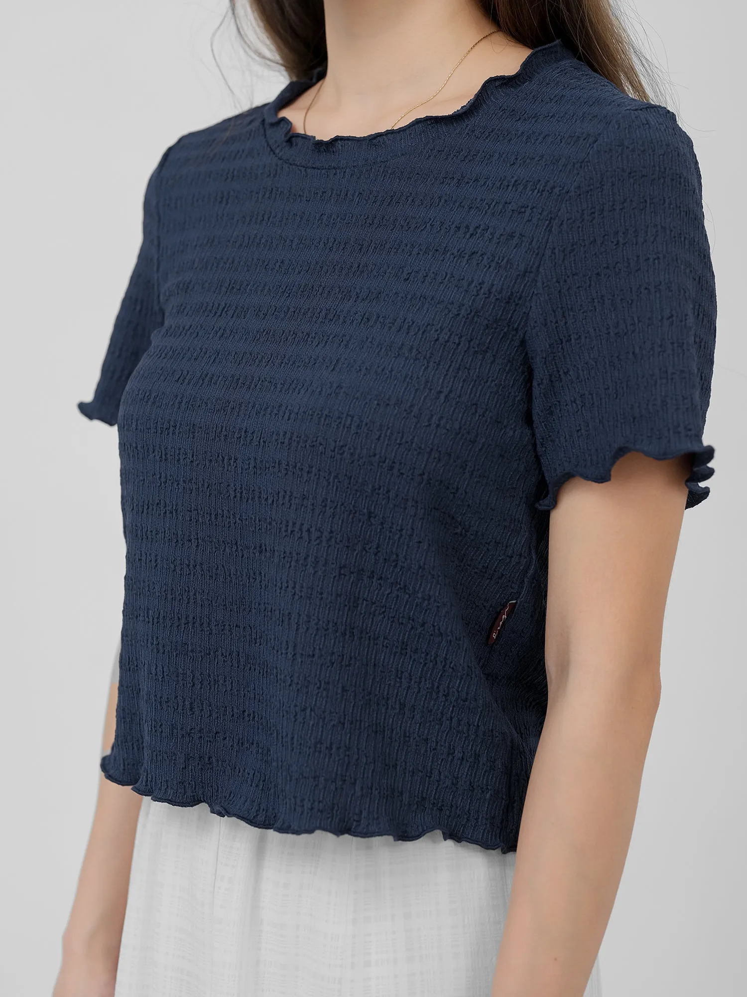 Eve Soft Wrinkle Ruffle Tee*