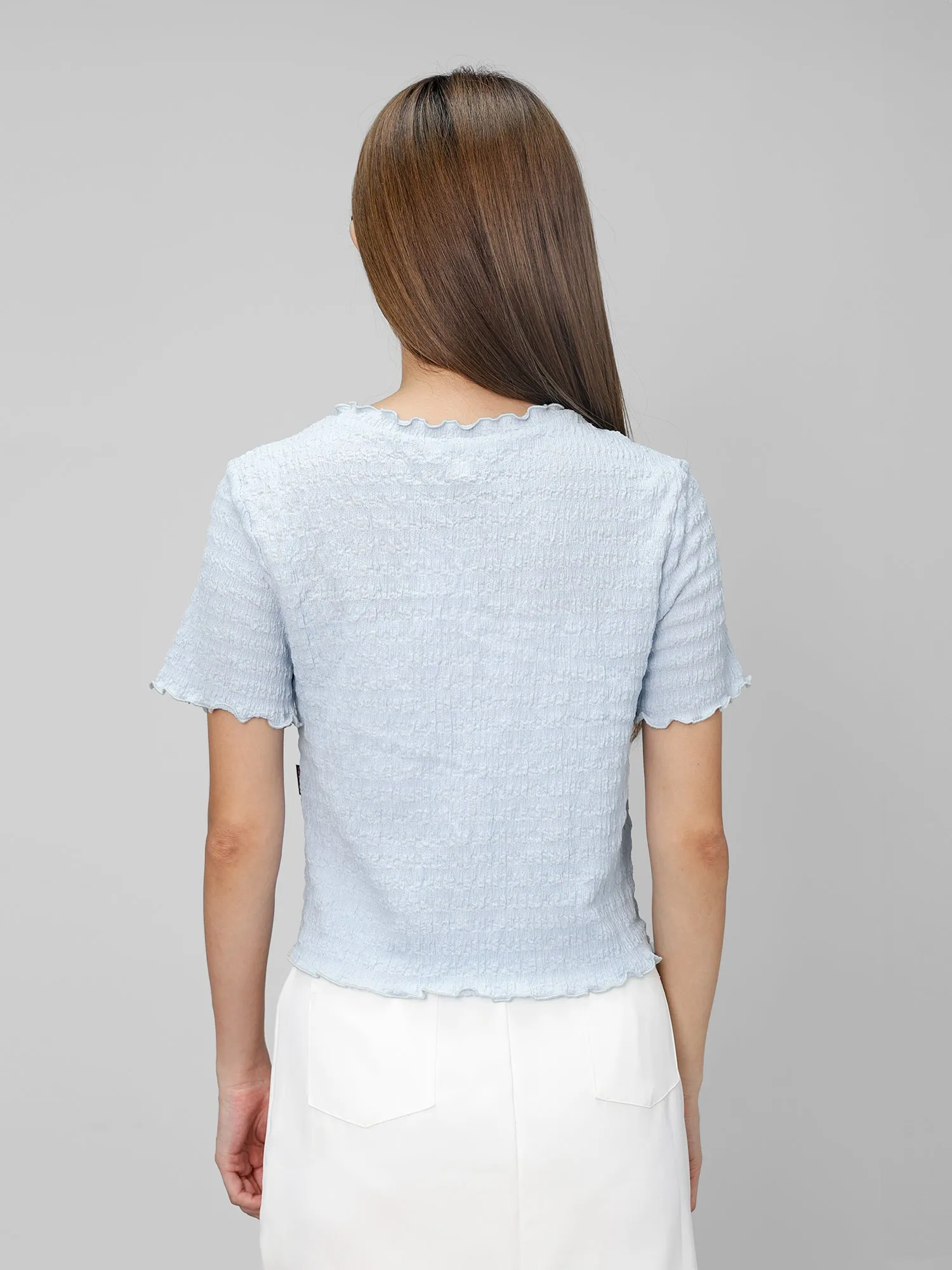 Eve Soft Wrinkle Ruffle Tee*