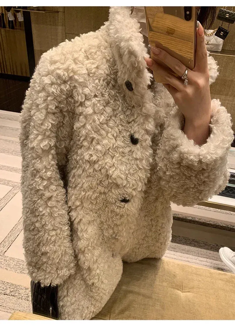 Faux Fuzzy Stylish Fur Long Coat