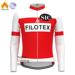 Filotex Red Fleece Retro Long Sleeves Jerseys