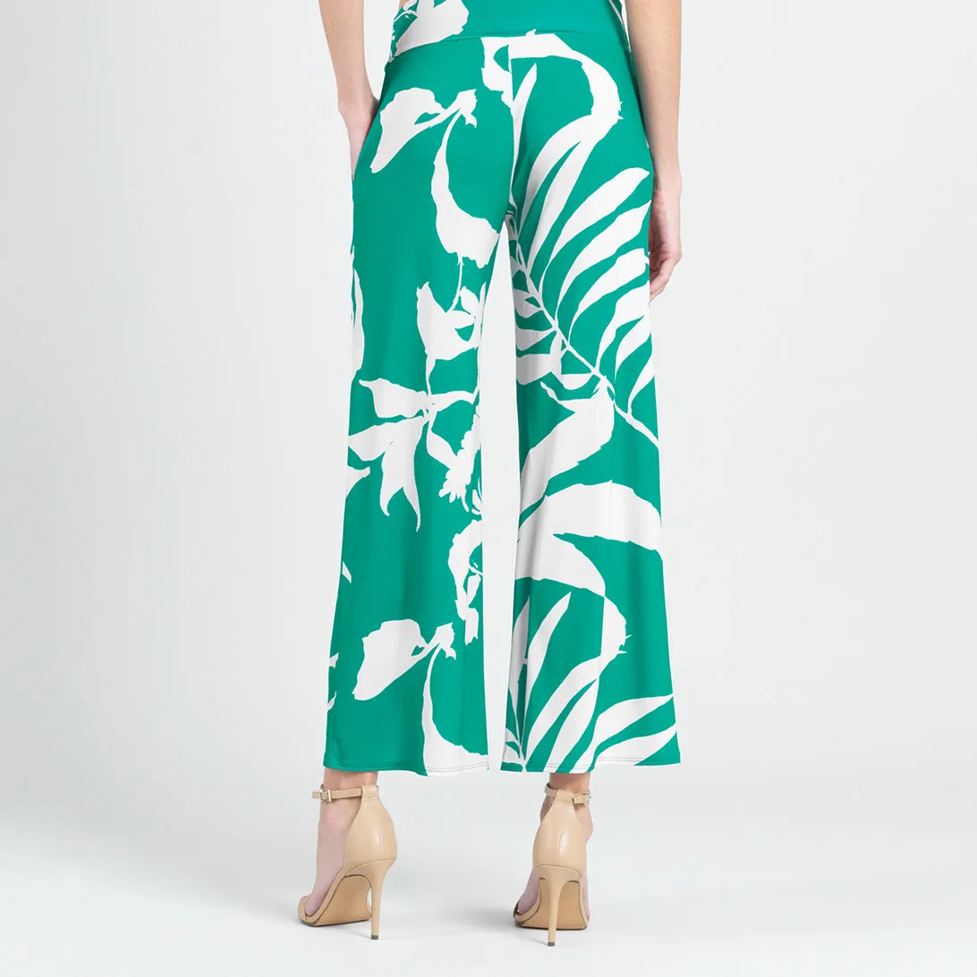 Front Slit Ankle Petal Pant - Floral Branch - Final Sale!