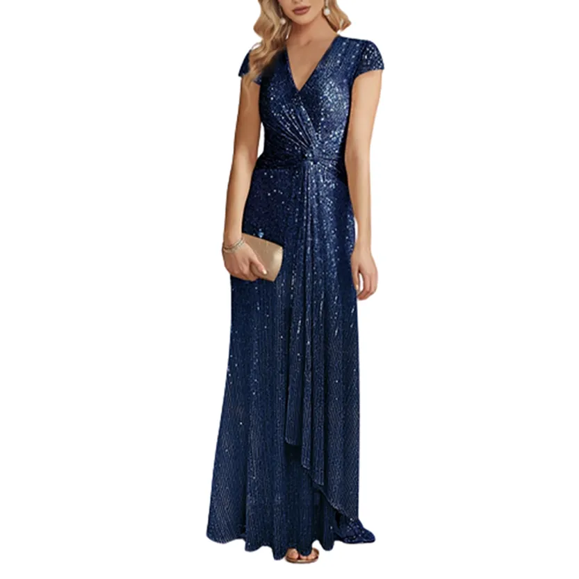 Funki Buys | Dresses | Women's Elegant Long Sequin Dress