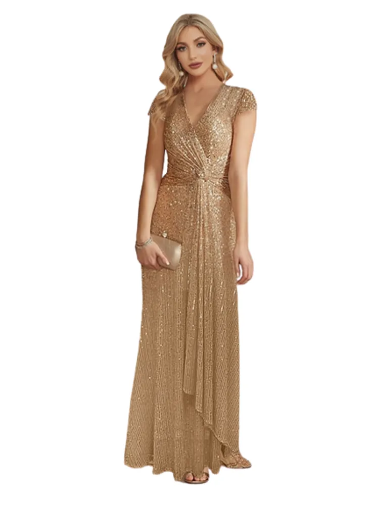 Funki Buys | Dresses | Women's Elegant Long Sequin Dress