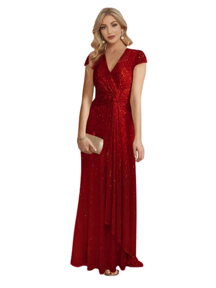 Funki Buys | Dresses | Women's Elegant Long Sequin Dress