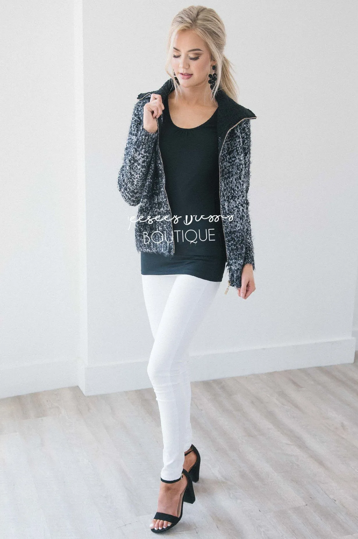 Fur Collar Knitted Coat