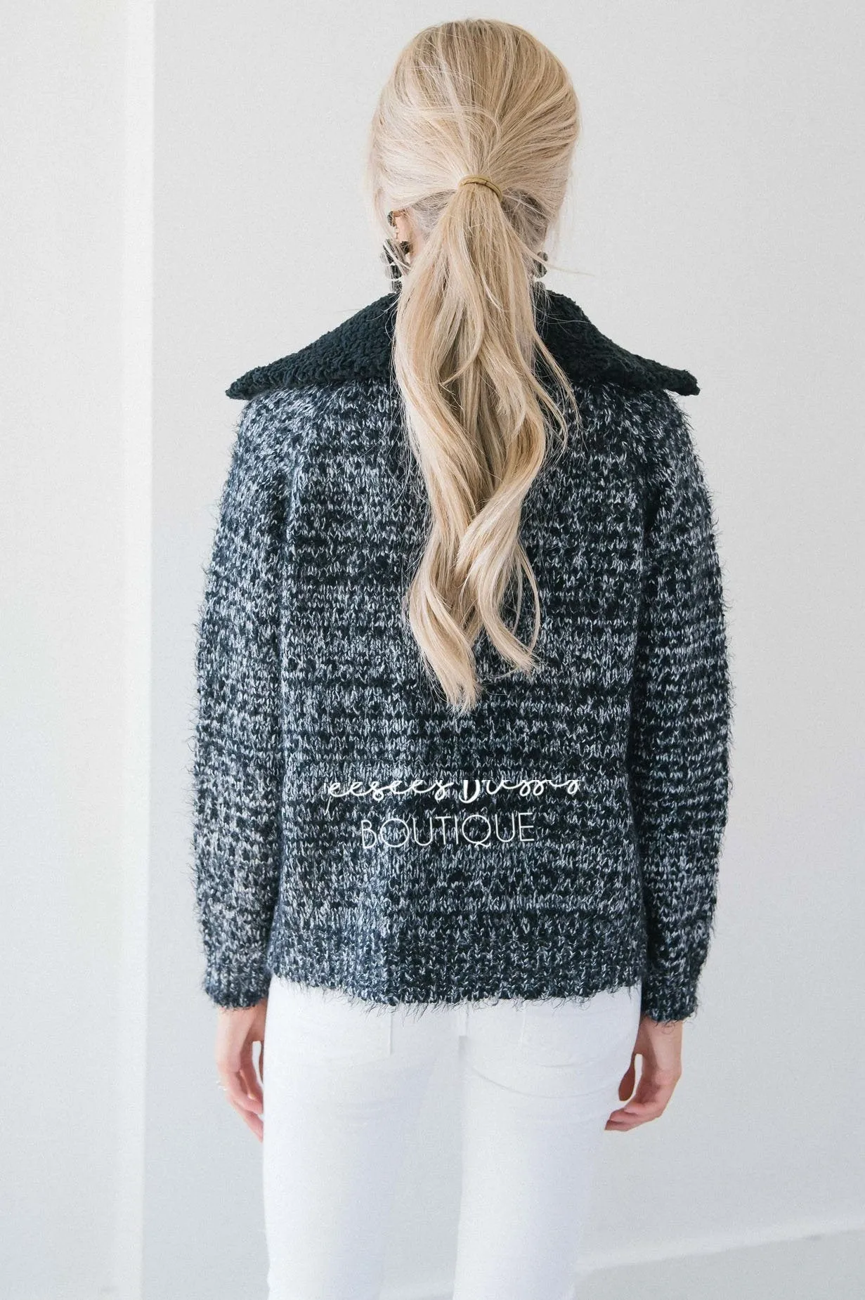 Fur Collar Knitted Coat