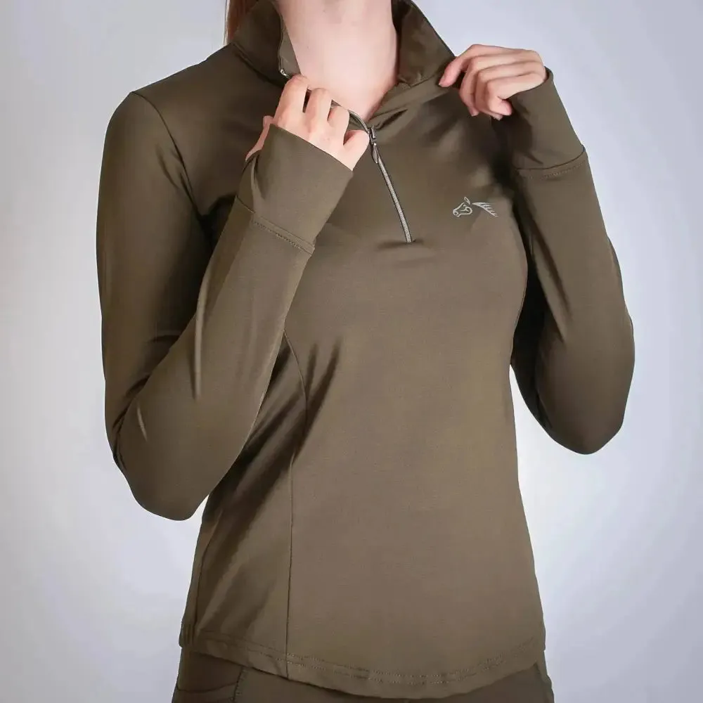 Gallop Base Layer Long Sleeve Zipped Neck