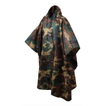 GI Type Military Rip-Stop Poncho