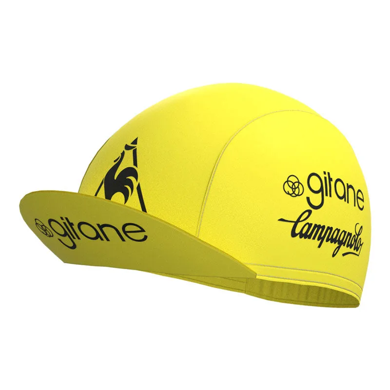 Girane Yellow Retro Cycling Cap