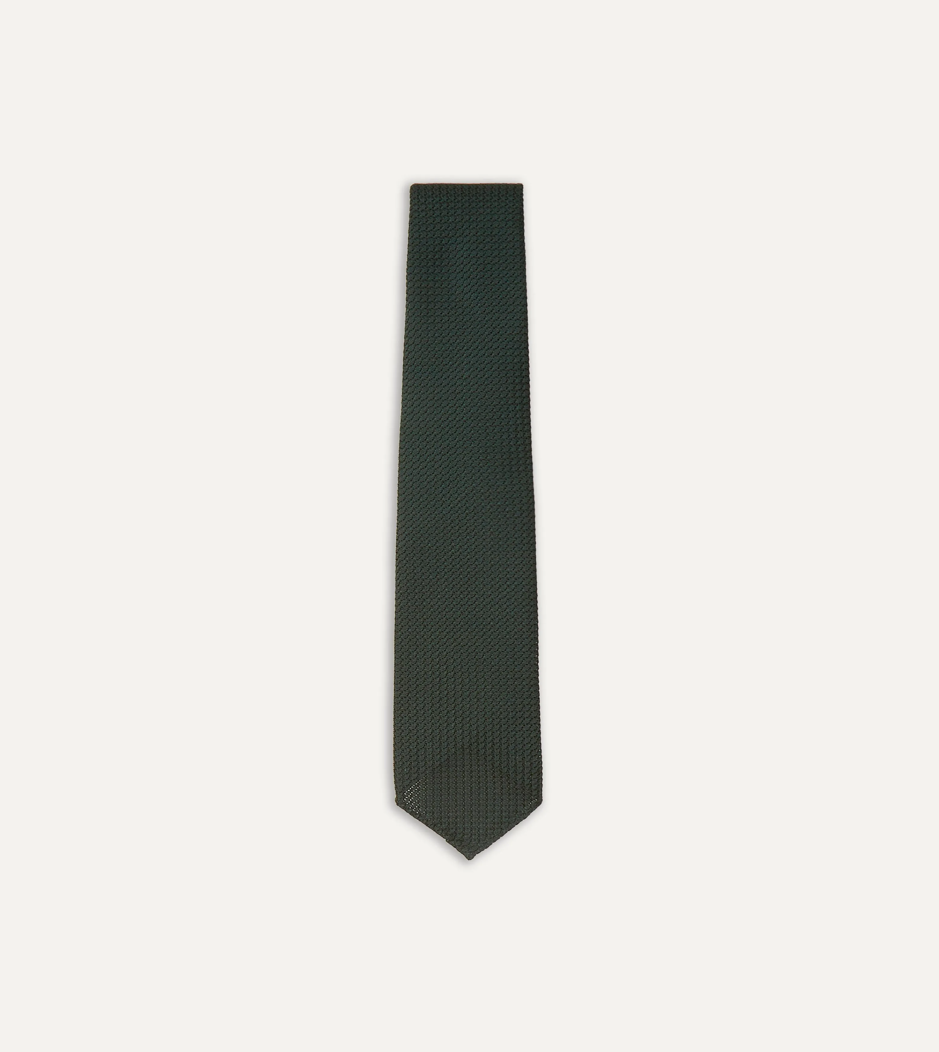 Green Hand Rolled Large Knot Grenadine Tie