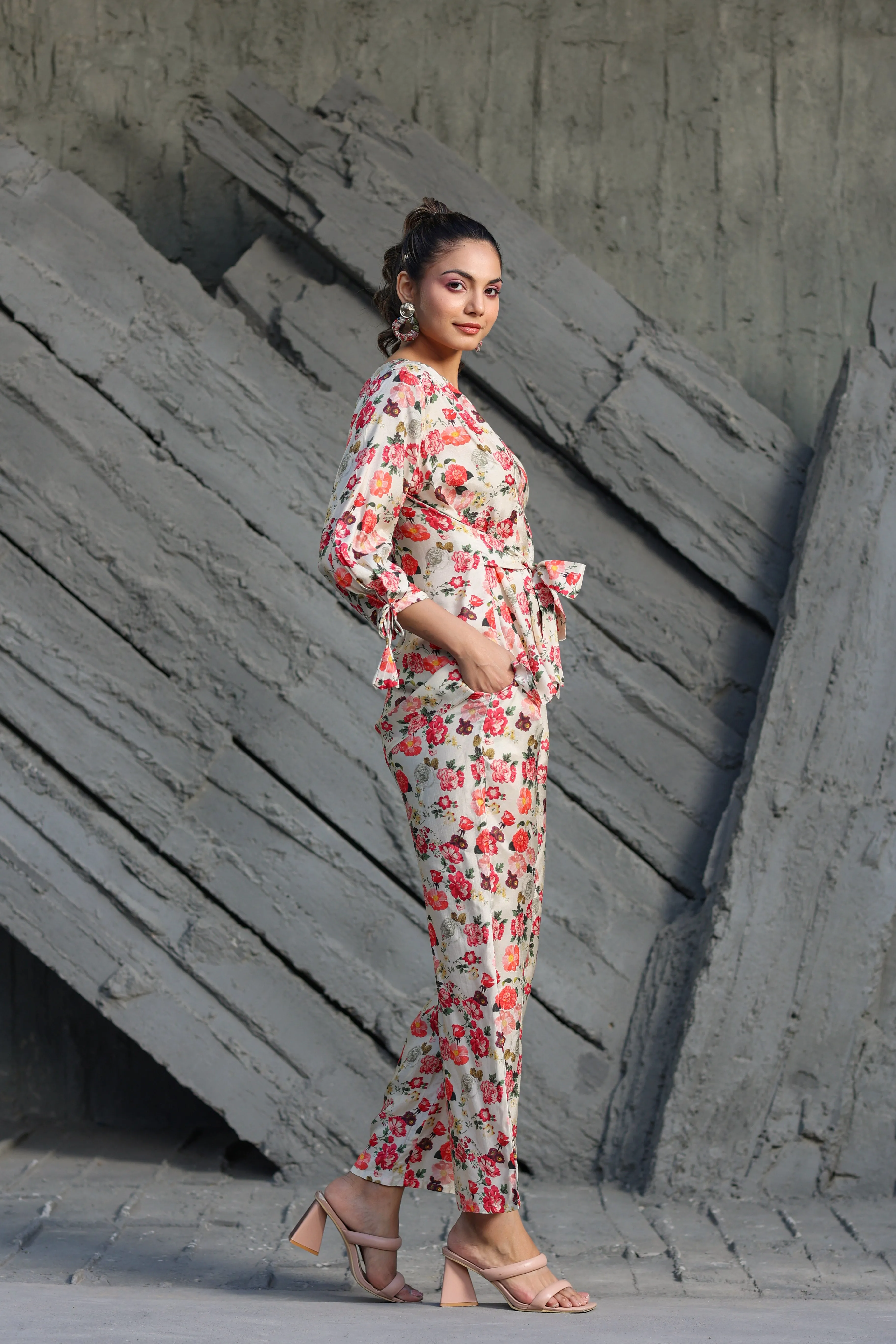 Gul baag on Muslin Silk Co-ord set