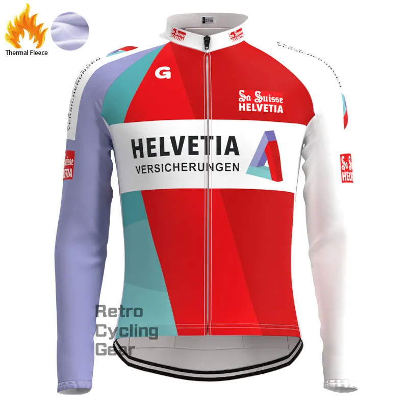 Helvetla Fleece Retro Long Sleeves Jerseys