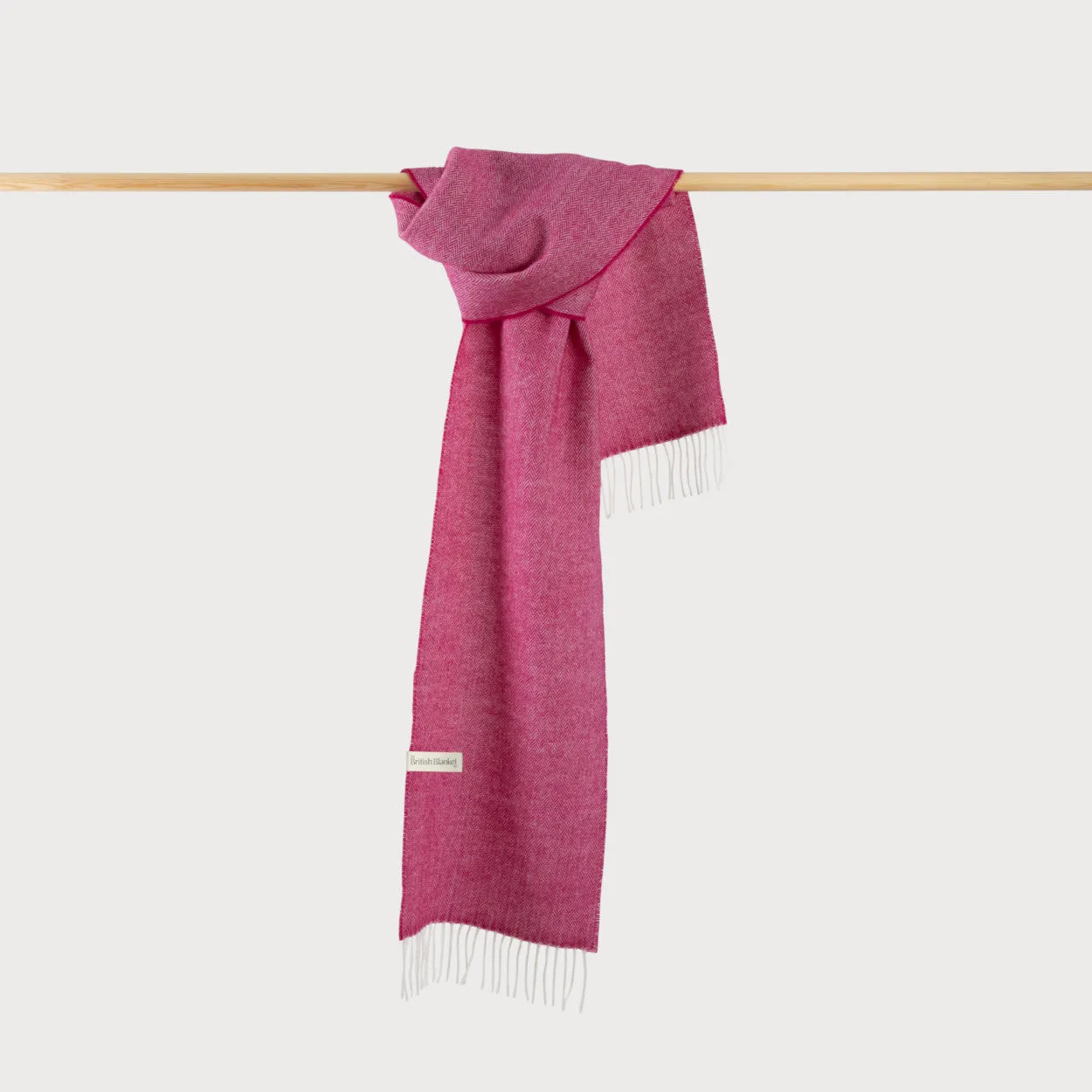 Herringbone Scarf: Magenta