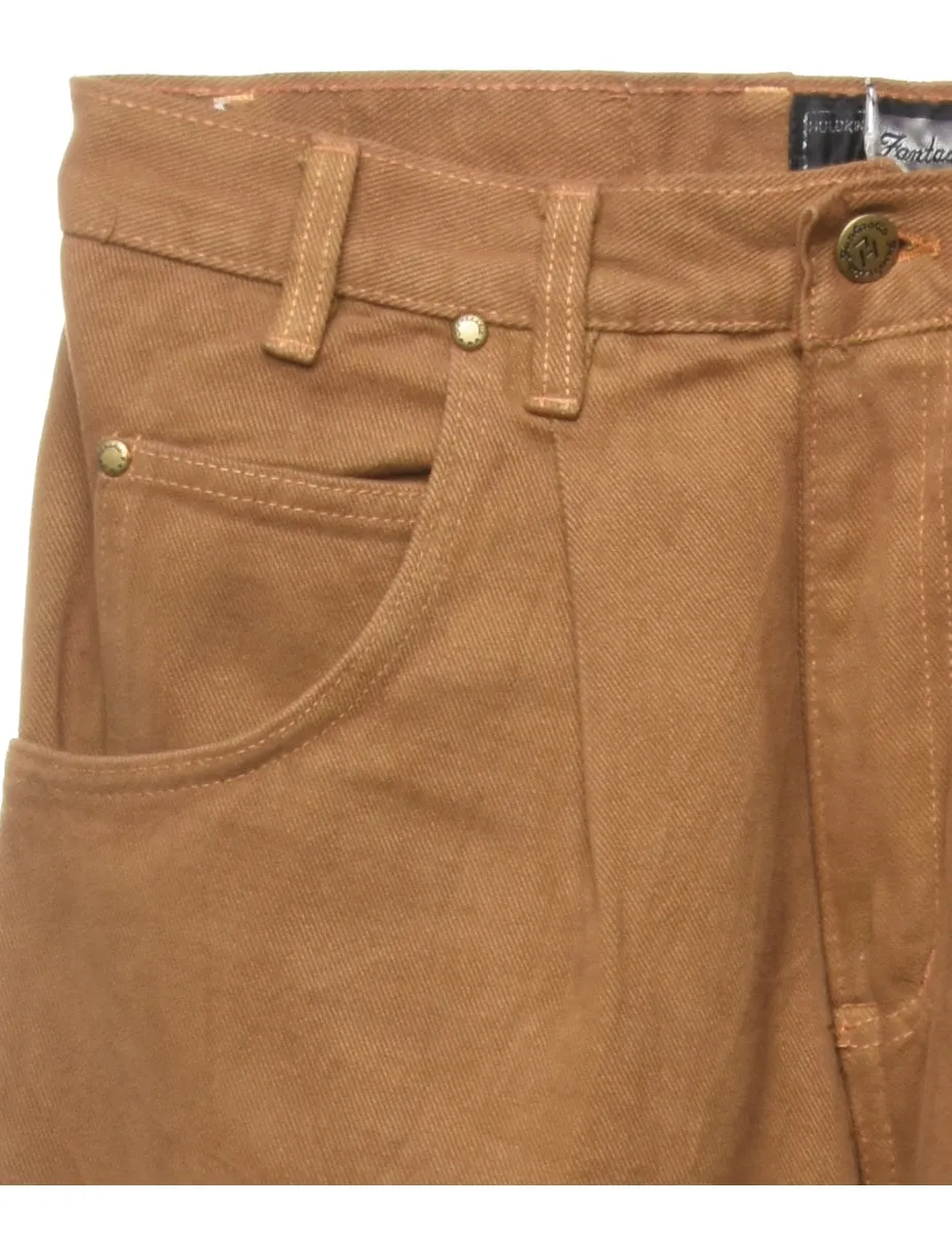 High Waist Brown Classic Tapered Jeans - W31 L29