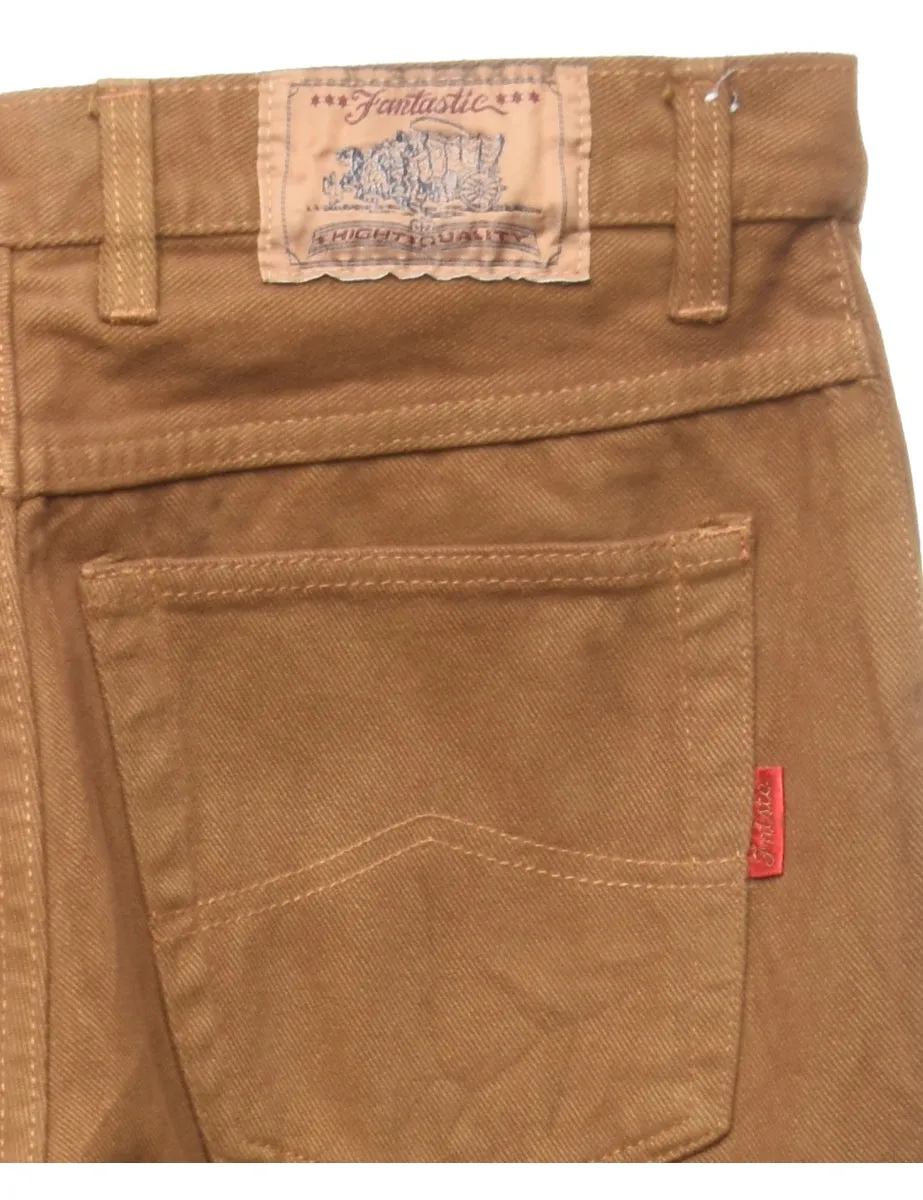 High Waist Brown Classic Tapered Jeans - W31 L29