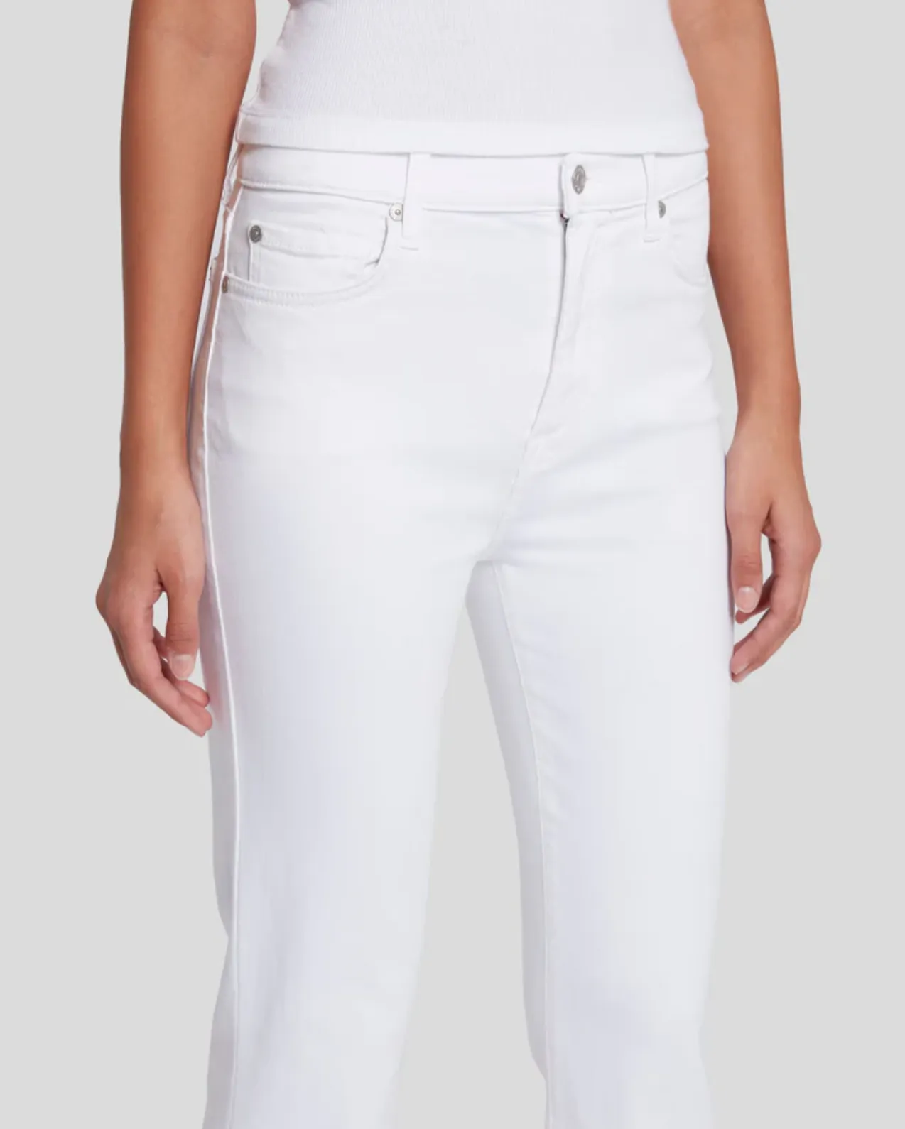 HIGH WAIST SLIM KICK IN LUXE WHITE