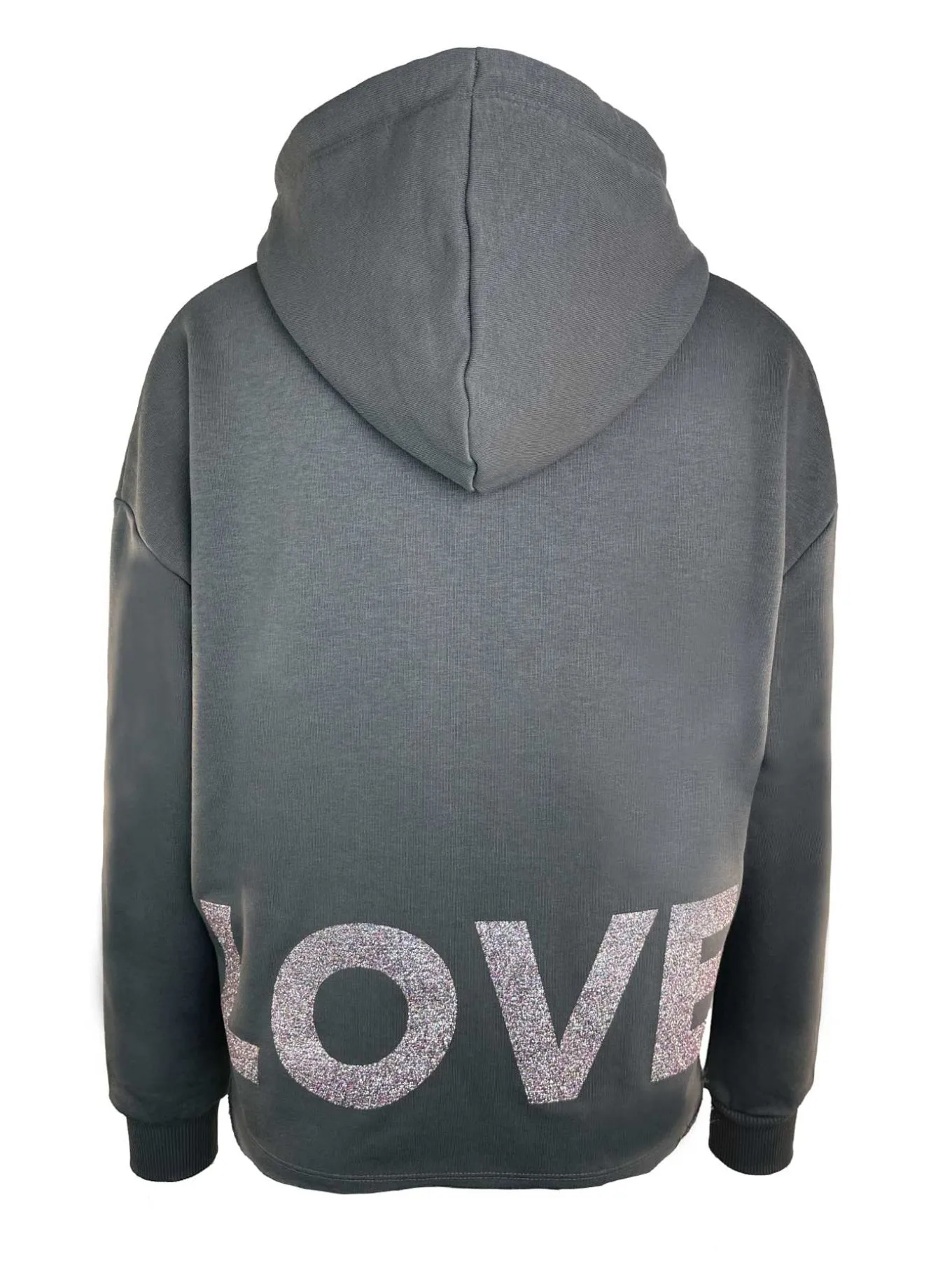 Hoodie Love anthrazit