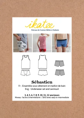 Ikatee -  Sebastien Underwear/ Swimsuit boys 3-12y - Paper Sewing Pattern