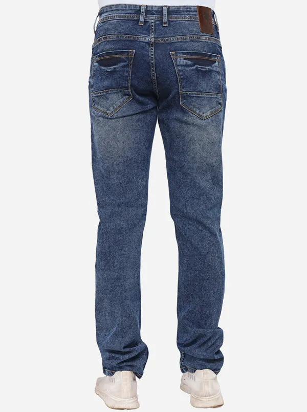 Indigo Blue Washed Slim Fit Jeans | JadeBlue