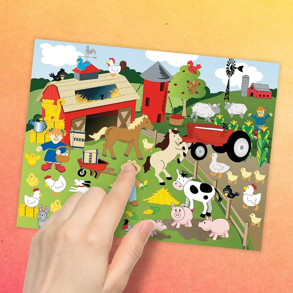 Kicko Make a Farm Sticker - Set of 12 Farm Life Stickers Scene for Birthday Treat, Goody