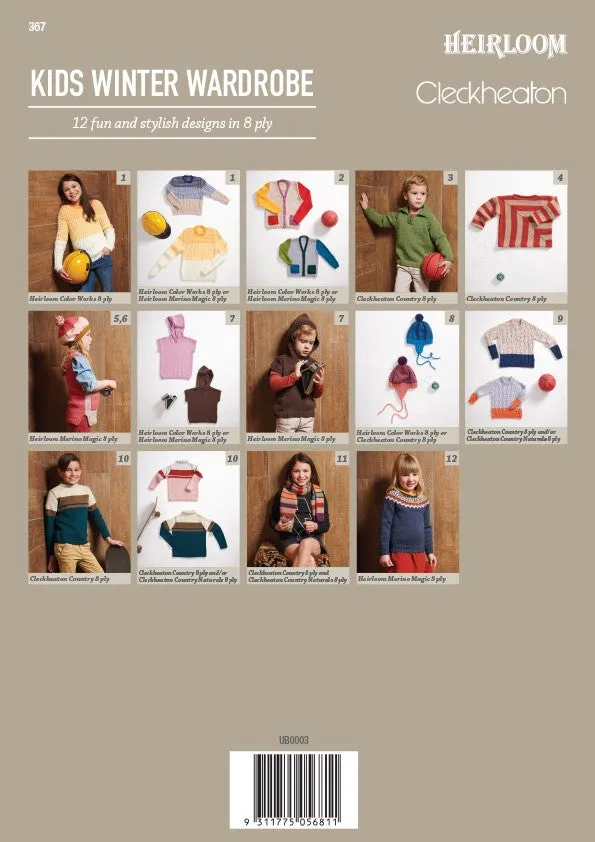 Kids Winter Wardrobe Knitting Book 367