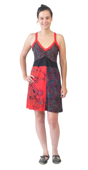 ladies-colorful-strap-dress-with-embroidery-and-patch-design-laliguraslmn4022