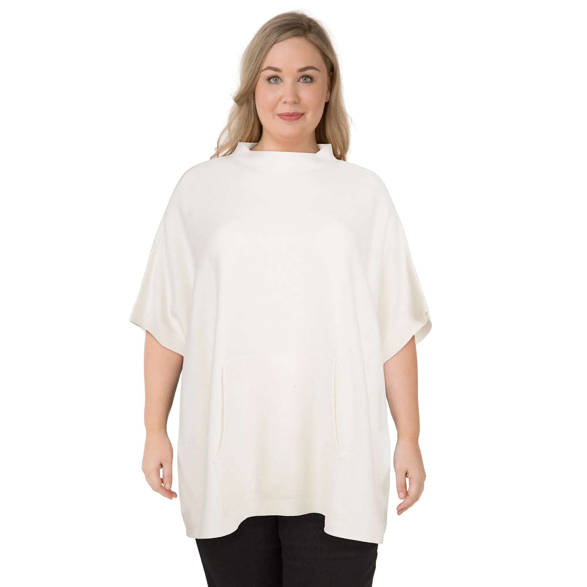 lily morgan Women's Plus High Neck Poncho