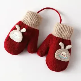 Little Trendy Double Layer Velvet Mittens