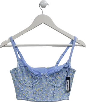 Lounge Underwear Blue Sweet Longline Bra UK 34D