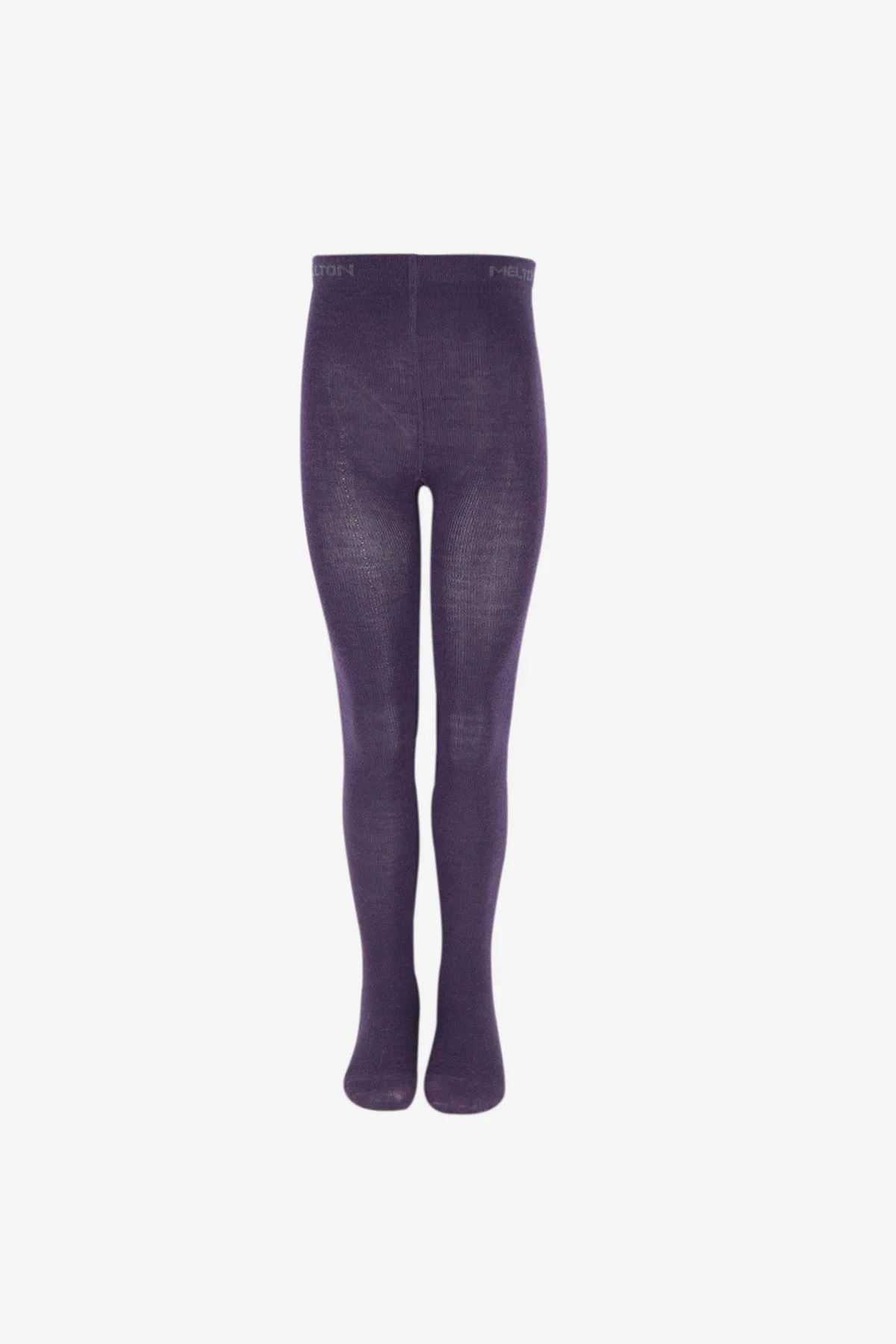 Melton Premium Wool Girls Tights - Deep Purple