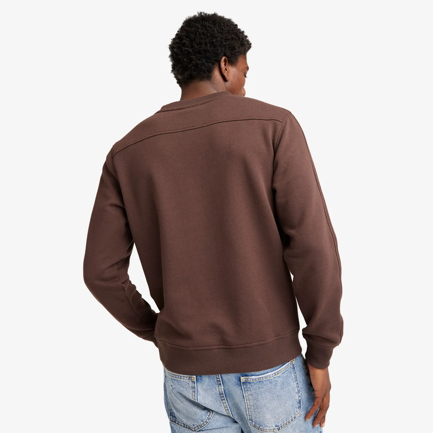 Men's Recycled Fleece Sweatshirt - Dark Oak