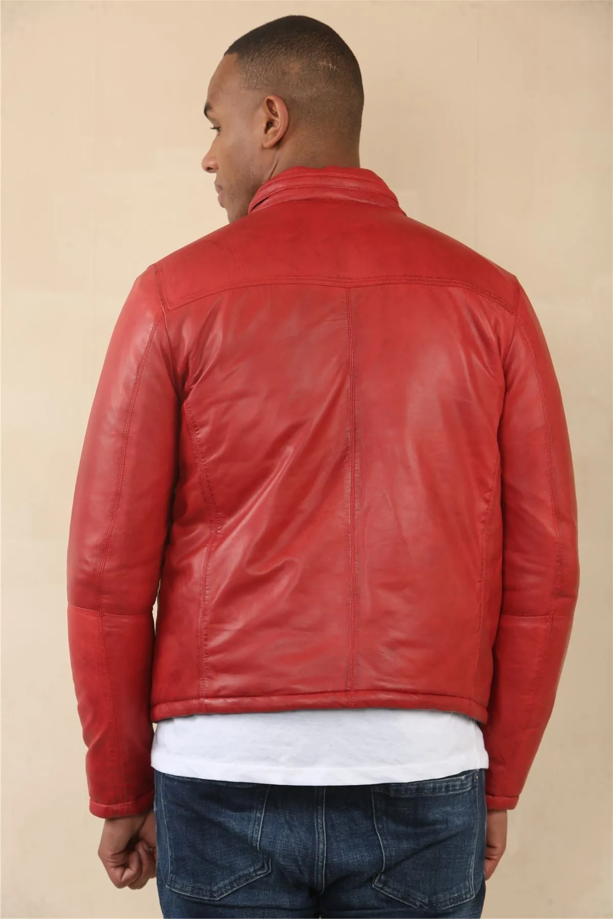 Men's Reversible Quilted Leather Jacket