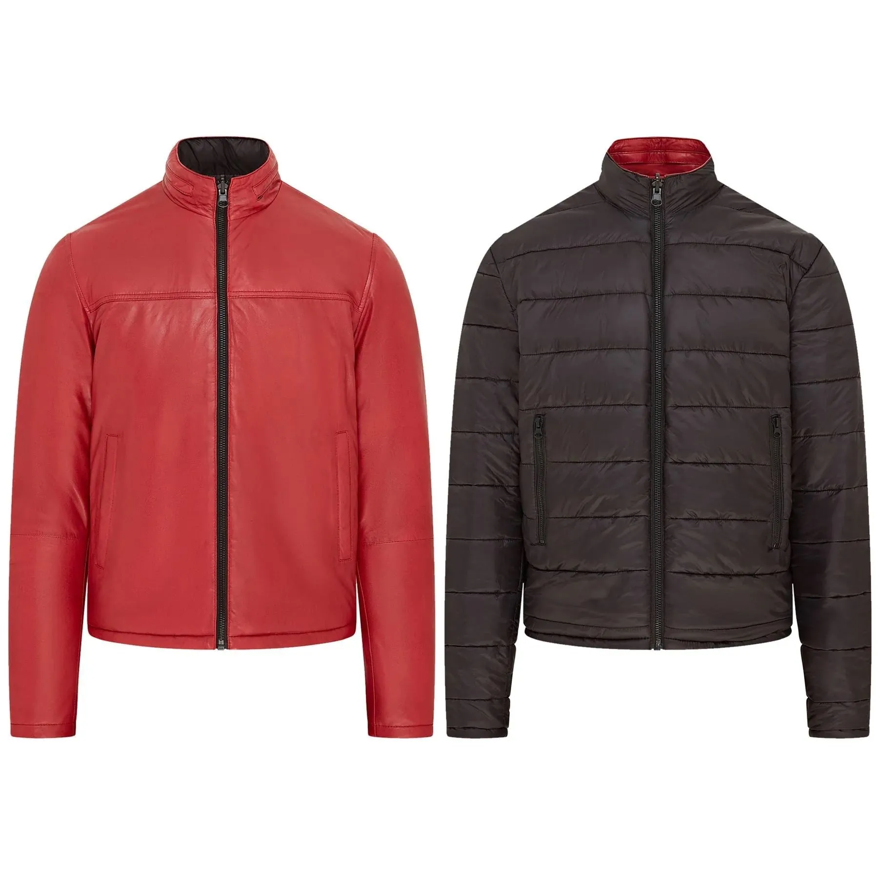 Men's Reversible Quilted Leather Jacket