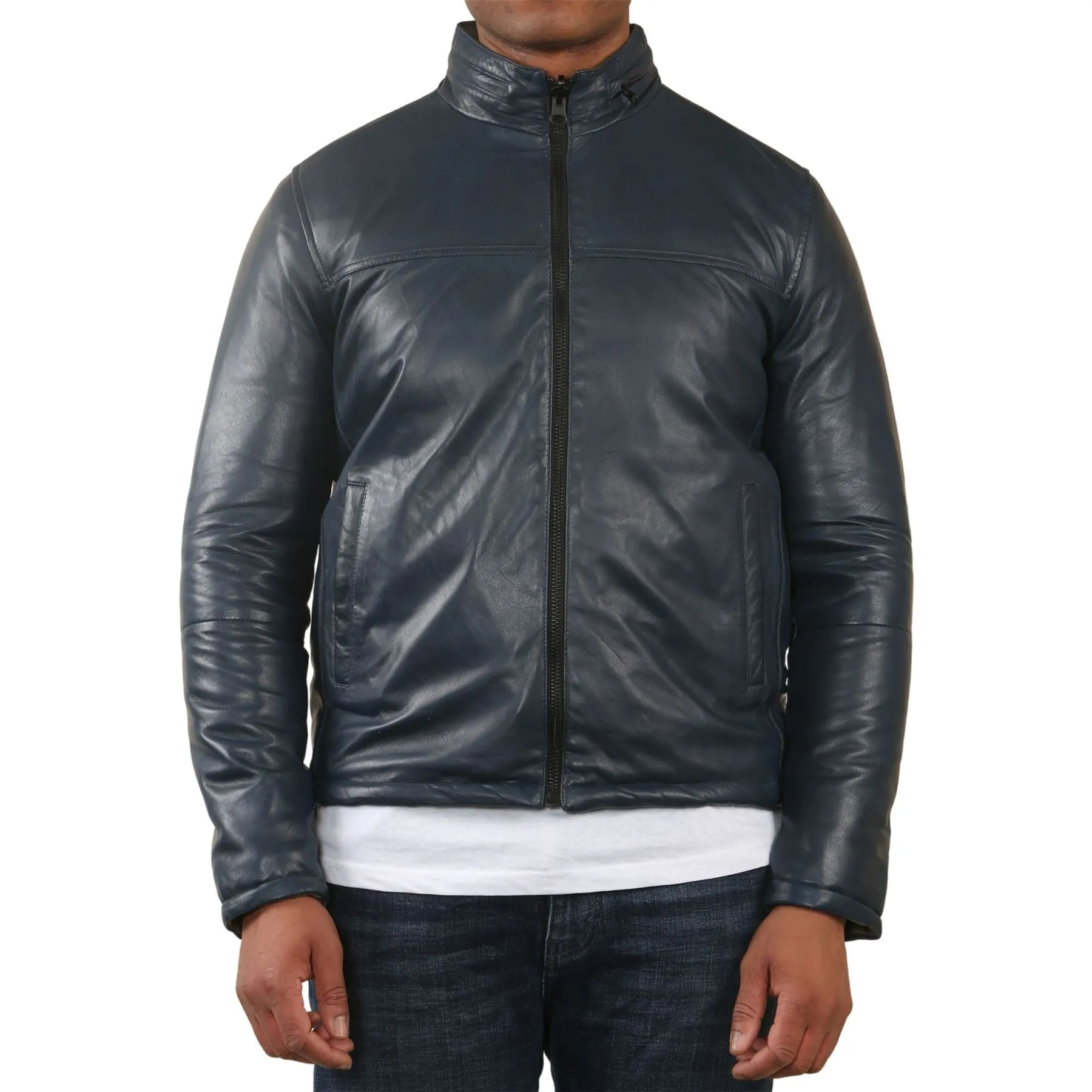 Men's Reversible Quilted Leather Jacket