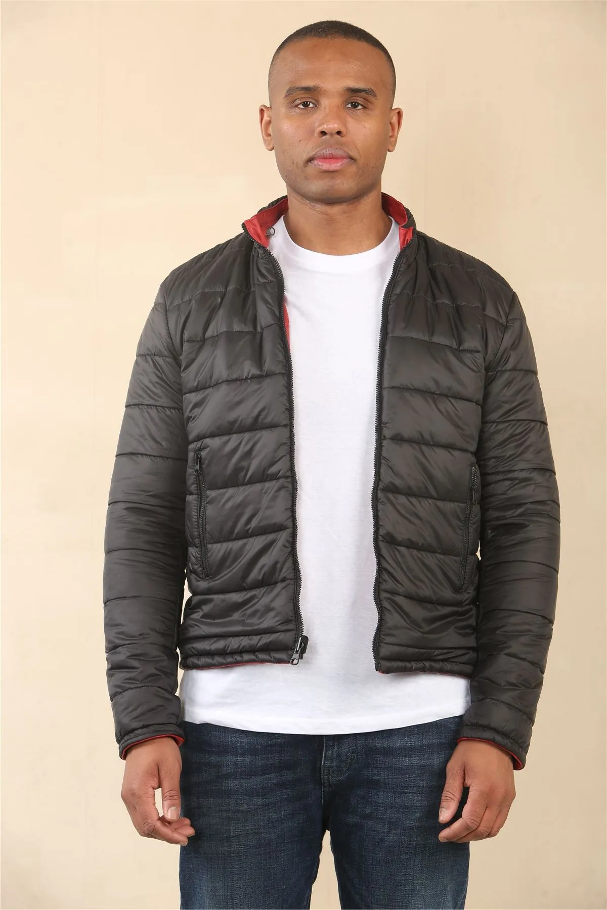 Men's Reversible Quilted Leather Jacket