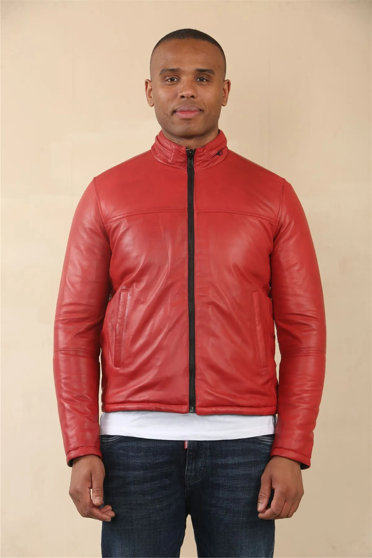 Men's Reversible Quilted Leather Jacket