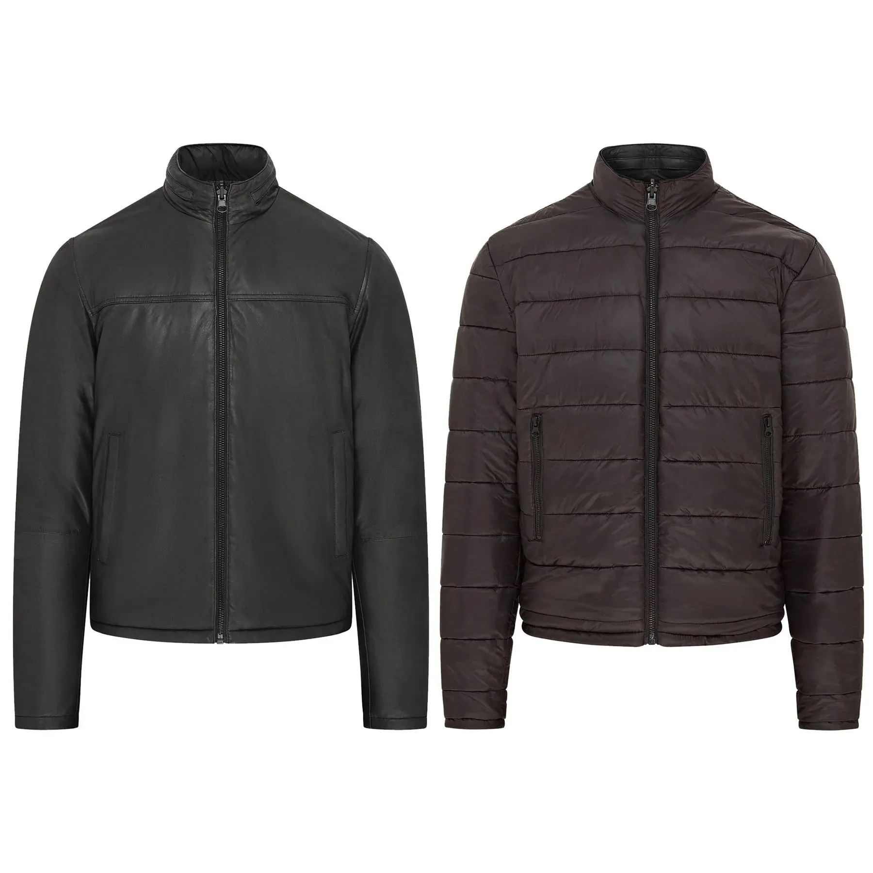 Men's Reversible Quilted Leather Jacket