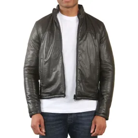 Men's Reversible Quilted Leather Jacket