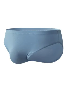 Mens Solid Color Underwear Cozy Low Waist Briefs