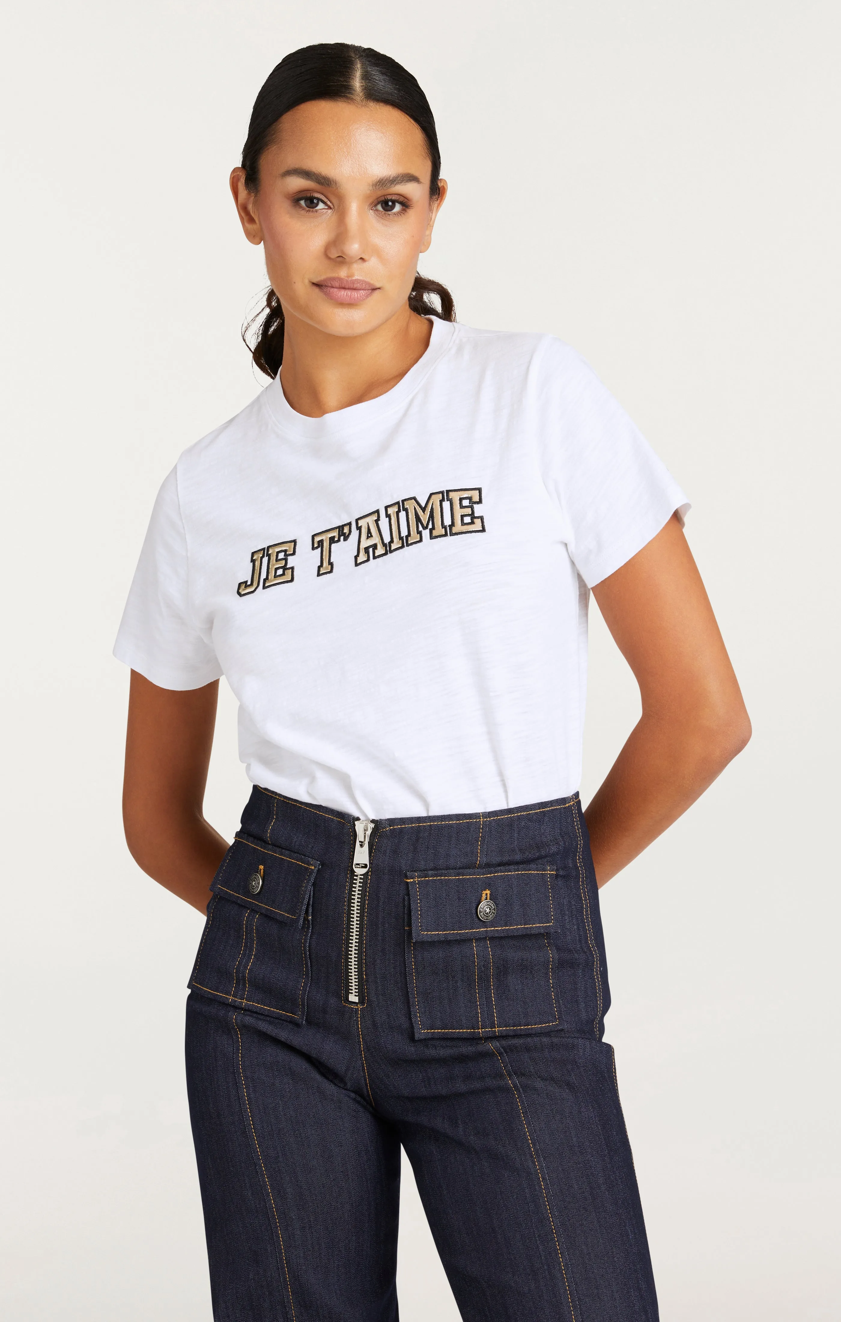 Metallic Leather Je T'aime Tee