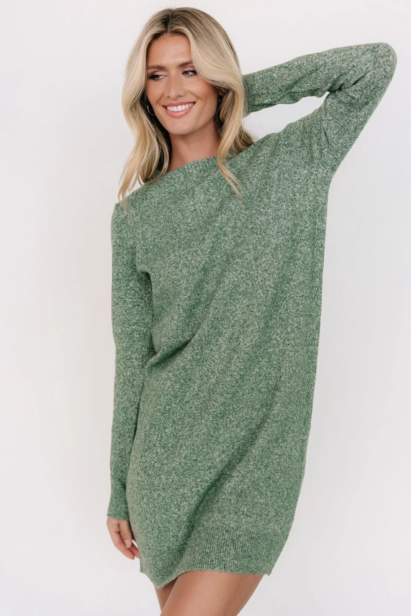 Miller Sweater Dress | Heather Green