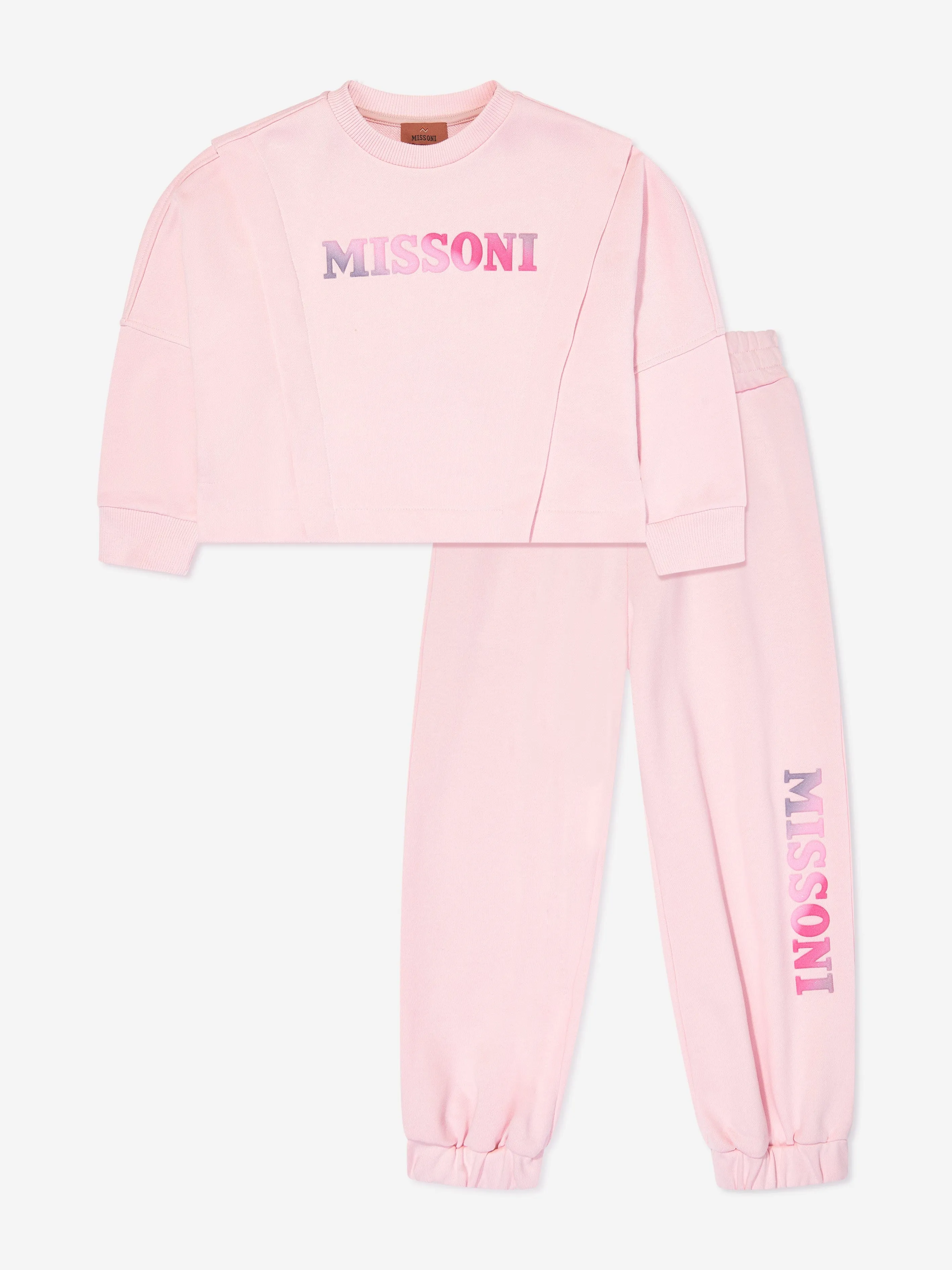 Missoni Girls Logo Tracksuit in Pink